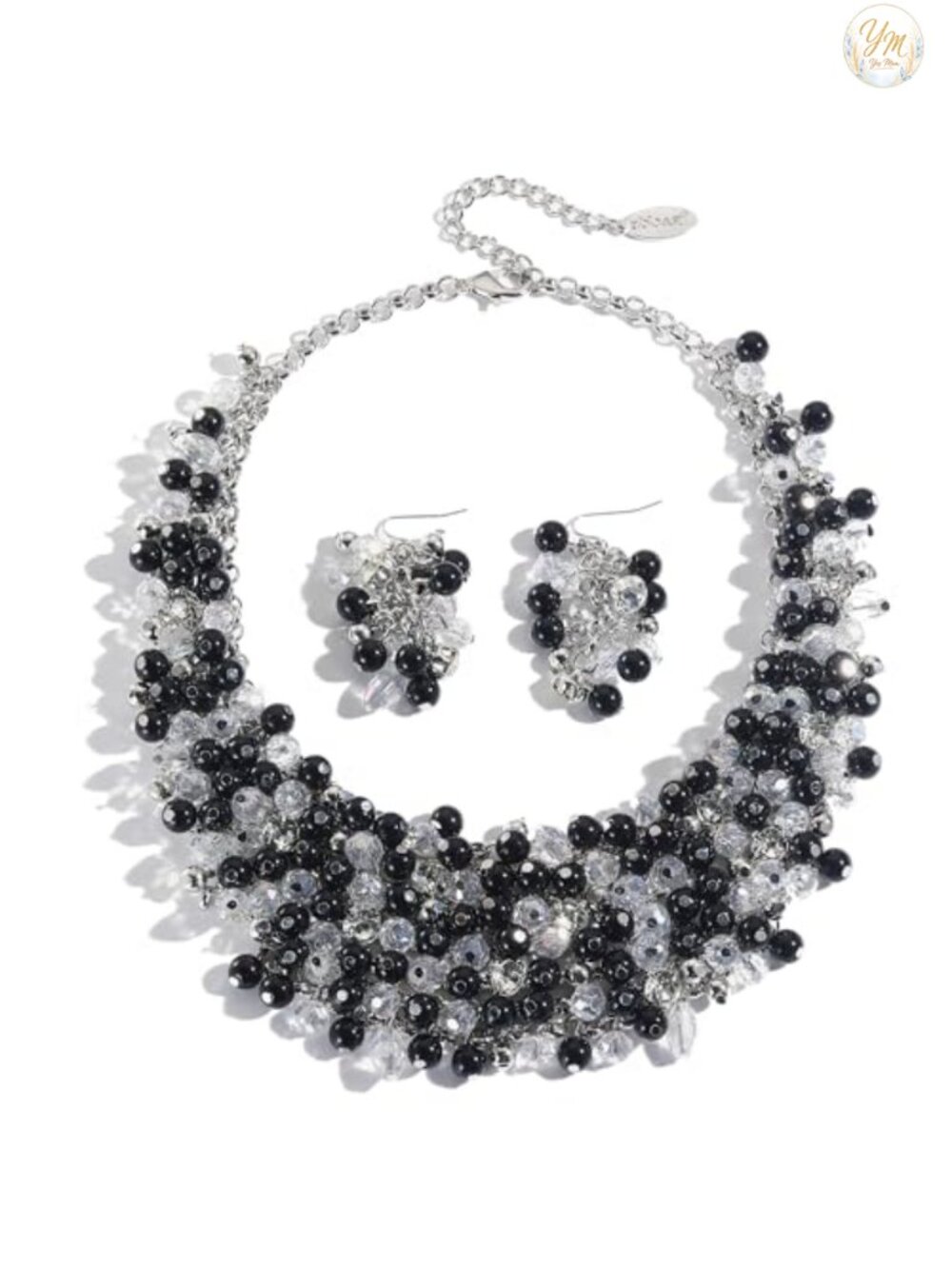 Crystal Chunky Collar Statement Necklace & Earring Set for Women Gift